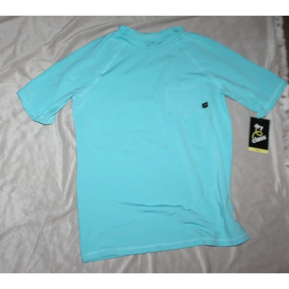 Art Class NWT Boy's Short Seeve Blue Rash Guard w/UPF 50+ XL 14